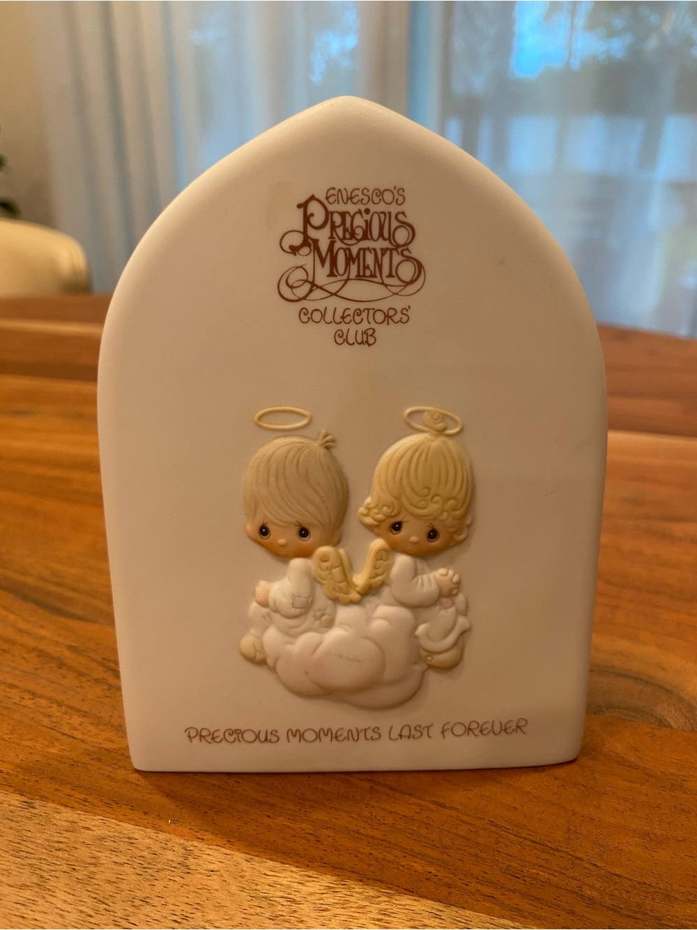 1981 Precious Moments Collectors Club "Last Forever" display plaque